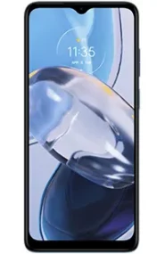 A picture of the Motorola Moto E22 smartphone