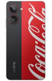 A picture of the Realme Coca Cola Phone smartphone
